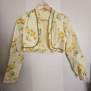 Vintage Floral Bolero Jacket
